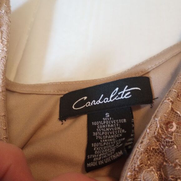 Lace and tulle maxi dress with ribbon belt and sequin accents - Picture 3 of 9